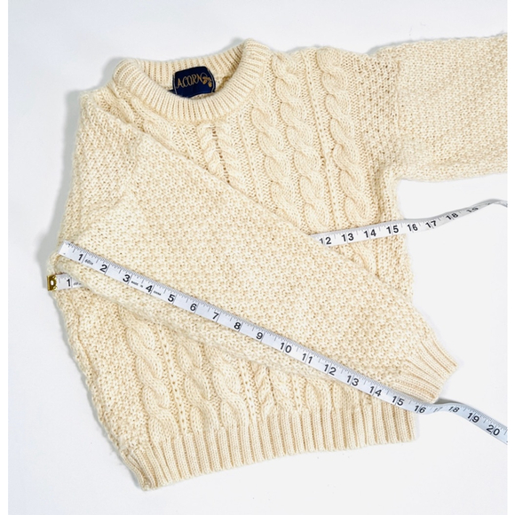 Acorn Kids Sweater Wool Beige Unisex - Picture 3 of 5